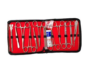 Kit de dissection biologique 26 pièces avec lames de couteau scalpel pour expériences d'anatomie en laboratoire d'étudiant