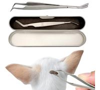 Kit de dissolvant à tick - Twezers de retrait des tiques pour animaux de compagnie et avec pointe avec une pointe | Outil en acier inoxydable pour les chiens, les chats, les , l'extracteur de b