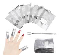 Kit de Dissolvant de Vernis à Ongles 200 Pièces, Tampons de Vernis à Ongles en Feuille d'aluminium Dissolvant de Vernis à Ongles en Feuille d'aluminium Enlève Facilement le Gel