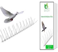 -KIT de Dissuasion pour Oiseaux, Pics Anti - Pigeons en Acier Inoxydable pour Balcon, Anti - Corbeaux, Respectueux des Animaux - 1 Metre (4X25CM)