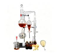 Kit De Distillation Diy De 500 Ml, Comprenant Un Flacon De 500 Ml, Un Condenseur Serpentin Et Un Support En Fer, Kit De Verrerie De Purification Haute Sécurité, Pour La Séparation Et La