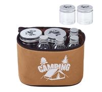 Kit de distributeur d'assaisonnement à 8 pièces - Ensemble de conteneurs d'épices, organisateur de bouteille de condiments portables | Boîte de rangement rechargeable en toute sécurité, voyage de barb