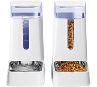 Kit de distributeurs d'eau automatiques pour Chats et Chiens (Lot de 2) - 3,8 litres - Convient aux Chiens de Petite, Moyenne et Grande Taille