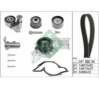 Kit de distribution + pompe à eau 530 0480 30 INA pour AUDI A4 B6 Décapotable