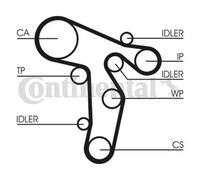 Kit de distribution + pompe à eau CT1139WP6 CONTINENTAL CTAM pour VW AUDI SEAT