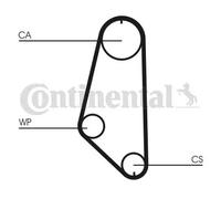 ContiTech – Kit distribution avec pompe à eau CT720WP1 pour Opel Ascona C