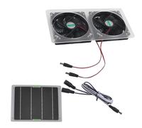 Kit de double ventilateur d'extraction, panneau solaire 100 W 12 V avec ventilateurs solaires performants, ventilateur solaire pour serre ou