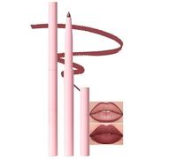 Kit de doublure à lèvres rétractable de 12 couleurs pour définir et sculpter les nuances de lèvres, longue durée imperméable à haute finition matte de pigment à texture crème (08 Rouge marron)