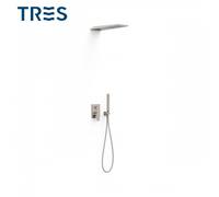Kit de douche encastré Rapid-Box Acier - TRES 21128005AC