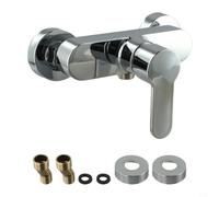 Kit de douche mural chromé en alliage de zinc avec mitigeur de baignoire à levier unique pour eau chaude et froide, trou de 150 mm