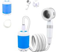 Kit de douche portable d'extérieur, deux modes de pulvérisation, batterie 4000mAh, 90 minutes d'autonomie, blanc