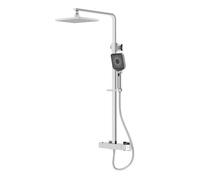 Steinberg Set de douche Série 342 complet – thermostat, douche de pluie et douchette à main – chrome