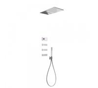 Kit de douche thermostatique électronique et encastré SHOWER TECHNOLOGY avec contrôle électronique compris (blanc) - TRES 092864