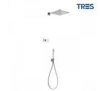 Kit de douche thermostatique électronique et encastré SHOWER TECHNOLOGY Chromé - TRES 09286563