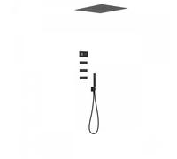 Kit de douche thermostatique électronique et encastré SHOWER TECHNOLOGY Noir Mat - TRES 09288404NM