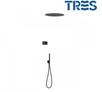 Kit de douche thermostatique électronique et encastré SHOWER TECHNOLOGY Noir Mat - TRES 09288557NM