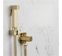 Kit de douchette à Main pour Bidet avec douchette en Laiton, douchette Shattaf carrée Musulmane, Ensemble de robinets en cuivre brossé Inclus, Ensemble de robinets de Pomme de Douche, Brosse de b