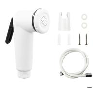 Kit de douchette WC - Pommeau hygiénique avec tuyau 120 cm - Avec support mural - pour salle de bain et nettoyage quotidien