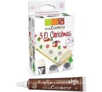 Kit de douilles à pâtisserie 3D Edition Noël + 1 Stylo chocolat -