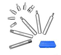 Kit de douilles de type M 11 pièces avec adaptateur de douille pour outils électriques, construction en métal robuste, mécanicien professionnel et bricoleurs