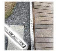 Kit de drainage à canal étroit en acier inoxydable pour terrasse et piscine - Système de drainage de tranchée pour cour - H 3 x l 4 cm