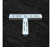 Kit de drainage de canal avec grille métallique - 12 pièces solution de drainage efficace pour parterres de fleurs, douches, cours et garages - 15 x 4 cm