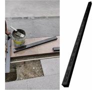 Kit de drainage de canal SUS 1M, grille de tranchée en forme de U for Patio, piscine, allée, 1 pièce(Black,100x20x5cm)