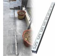 Kit de drainage de canal SUS 1M, grille de tranchée en forme de U for Patio, piscine, allée, 1 pièce(Silver,100x7x5cm)