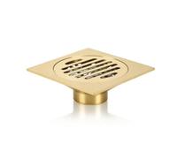 Kit De Drainage De Douche, Ensemble De Drainage De Sol en Laiton pour Salle De Bain avec Couvercle De Crépine Amovible Carré Anti-colmatage, Fournitures De Drainage d'eau pour Cuisine Et Toilettes