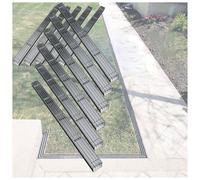 Kit de drainage de tranchée de jardin en acier inoxydable, grille de vidange à canal étroit pour patio, tonnelle, fossé de drainage souterrain, 6,5 x 5 x 100 cm, lot de 5