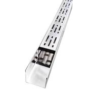 Kit de drainage de tranchée en acier inoxydable 304, canal étroit extérieur robuste avec grilles for allées et jardins(7x3cm//2.7x1.2in)