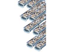 Kit de drainage de tranchée et de canal en acier inoxydable, système de Drainage Durable for l'aménagement paysager et le Garage, paquet de 2, 4 ou 8(8pcs 100x30x20cm)