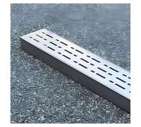 Kit de drainage en acier inoxydable de 100,1 cm avec grille métallique en forme de U pour cour et terrasse Système de drainage durable de tranchée (H x l x L) 3 x 20 cm