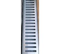 Kit de drainage extérieur avec grille en acier inoxydable (1 pièce) - Système de drainage de tranchée en résine durable(100x25x20cm)