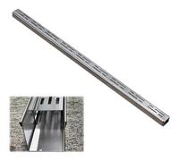 Kit de drainage extérieur en acier à profil bas - Système de drainage de tranchée pour l'eau de pluie efficace - Design antirouille - Idéal pour les patios et les terrasses