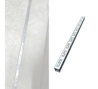 Kit de drainage fin 1 m - Évacuation linéaire en acier inoxydable pour allée et terrasse de piscine, gouttière, grille articulable (3,5 cm x 3 cm) pour un drainage efficace