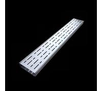 Kit de drainage mince - Système de drainage de tranchée en acier inoxydable pour patio, allée et garage - Solution de drainage efficace avec grille pour cour et paysage