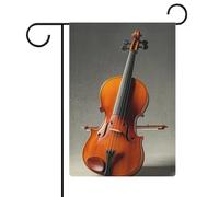 Kit de drapeau pour modèle de violoncelle 32,6 x 47,6 cm double face - Drapeau de bienvenue vertical de jardin - Bannière pour décoration rustique saisonnière extérieure de maison