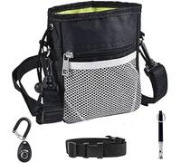 Kit de dressage pour chien - Pochette à friandises avec clics d'entraînement et sifflet pour une marche et un dressage efficaces - Noir (lot de 3)