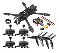 Kit de Drone Mark4 7 Pouces 295 mm avec Moteur sans balais A2807 KV1300 6S Prise F4V3S Contrôle de vol et Pile ESC 60A 4 en 1 Compatible avec Drone Compatible 7