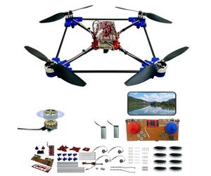 Kit de drone quadrirotor à monter soi-même : un projet STEM unique avec moteur sans balais, vol stationnaire par flux optique, décollage et atterrissage en un clic, et pivotant à 360° pour les