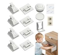 Kit De Du Tiroir Invisible - Système De De L'armoire Magnétique, Verrous De La Placard De Sécurité Pour | Solution De De Porte D'épreuves Pour Bébé, Tiro