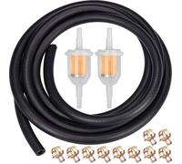 Kit de durites d'essence : durite de 2 m de diamètre 6 mm + 2 filtres à essence + 10 colliers de serrage pour moteurs Kawasaki Ko