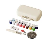 Kit De,Ensemble D'aiguille Et De Fil Portable | Créatifs Avec Ruban Fil Et Boîtier Double Couche Pour Réparation Vêtements Débutants En Plein Air Femmes Et Adultes