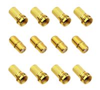 Kit de F-Connecteur,4 Fiches F Plaquées Doré + 8 Connecteurs F 7mm,Adaptateur Antenne Sat Connecteur d'Adaptateur SAT avec Joint en Caoutchouc,pour Câble d'Antenne Coaxial Câble Satellite