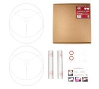 Kit de fabrication d'abat-jour tambour en duo - Utilisation avec suspensions, lampes de table et de sol, forme de cercle. Kit DIY Needcraft UK à utiliser avec tissu, textile, papier peint de votre