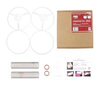 Kit de fabrication d'abat-jour tambour en forme de cercle - Utilisation avec suspensions, lampes de table et de sol, forme circulaire. Kit double Needcraft UK. Utilisation DIY avec tissu, textile