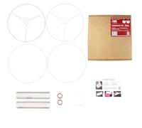 Kit de fabrication d'abat-jour tambour en pack de deux - Utilisation avec suspensions, plafonniers, lampes de table et de sol, forme circulaire. Kit DIY Needcraft UK à utiliser avec tissu, textile