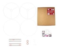 Kit de fabrication d'abats-jour tambour en duo - Utilisation avec suspensions, lampes de table et de sol, forme circulaire. Needcraft UK. À faire soi-même avec le tissu, textile ou papier peint de