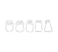 Kit de fabrication de 60 marque-pages en forme de fleurs séchées transparentes pour herbier, autocollants en plastique transparent (A)